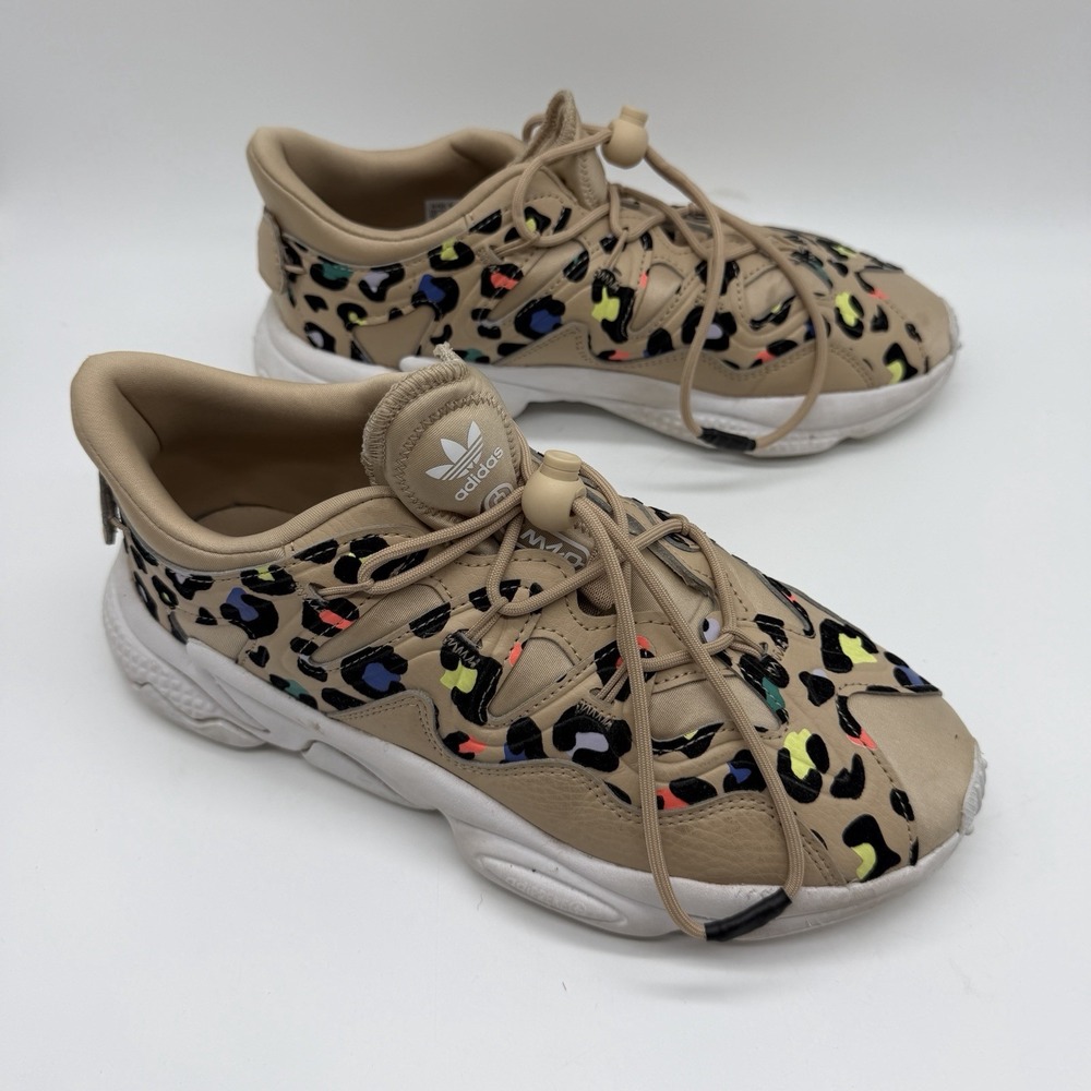 adidas OZWEEGO Plus W H00668 Women's 8 Tan Multi Leopard Animal Print